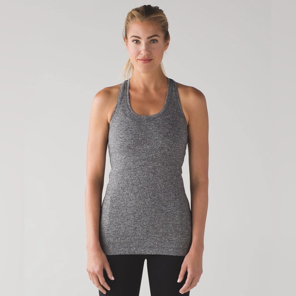 Lululemon Cool Racerback II Heathered Black Gray - Size 8?
